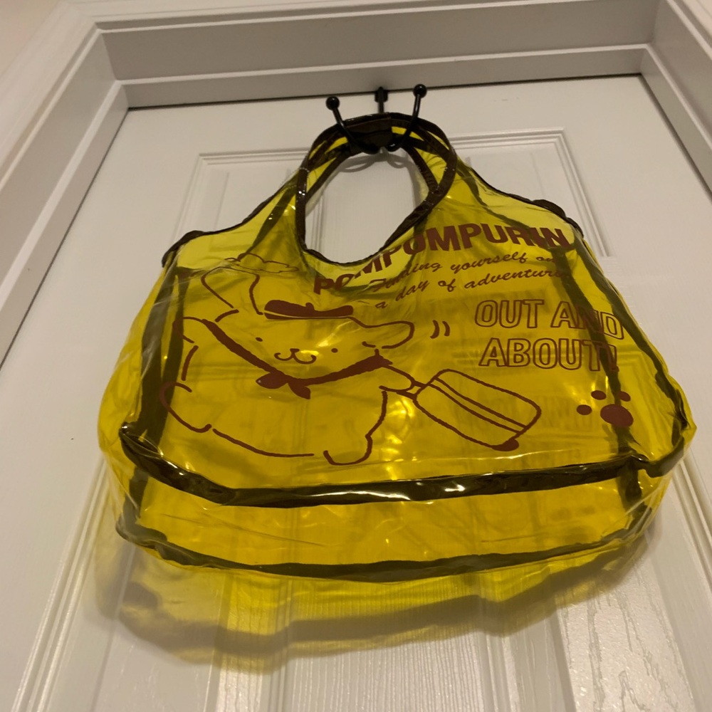 Sanrio Tokyo Pompompurin Clear Vinyl Tote Bag - Picture 3 of 8